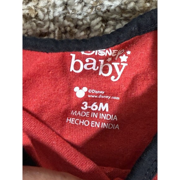 Disney Baby Mickey Mouse Pluto Red Short Sleeve Bodysuit 3–6 Months - Picture 5 of 8